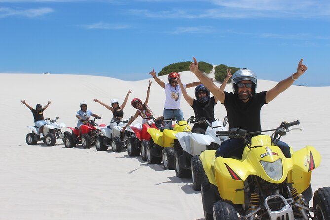 1 Hour Quad Biking with Quadzilla at the Dunes in Atlantis - The start at Atlantis Dunes: getting ready fast