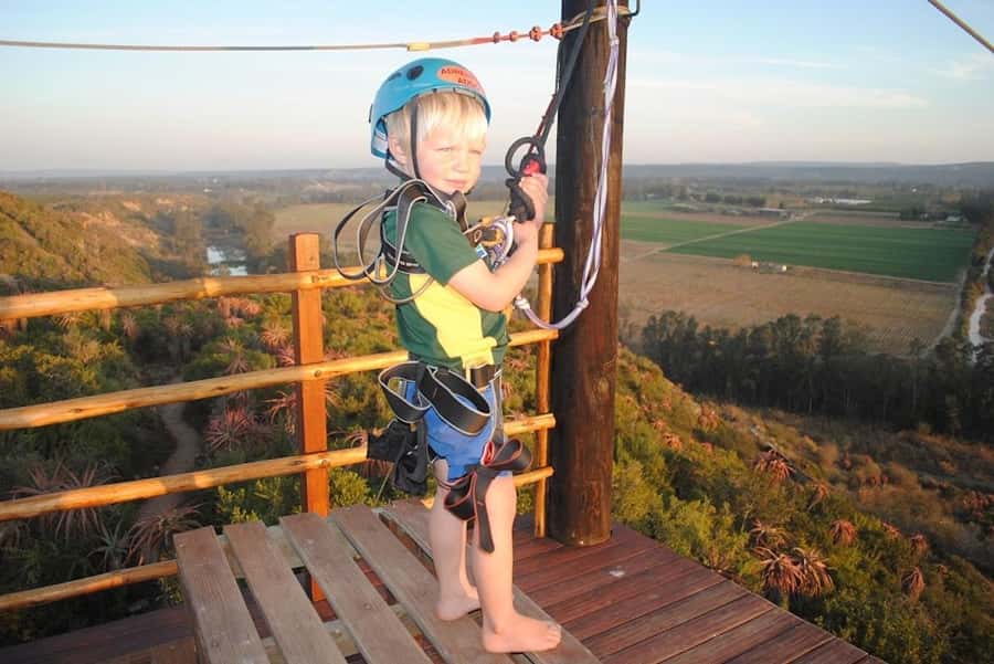 Adrenalin Addo Adventure Park: Zip Line and Giant Swing - The zip line: 70 meters up, 500 meters long, and twin cables