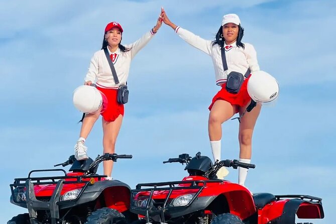 AFFORDABLE Quad Biking Atlantis Dunes+ PHOTOS - Gear included: helmets and hair nets are more than paperwork