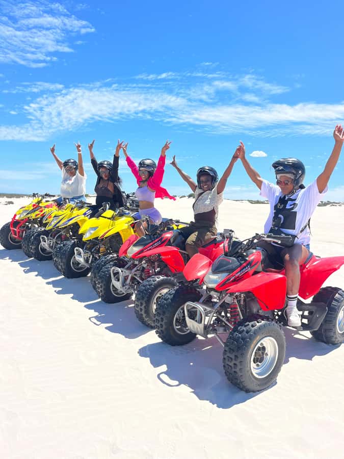 ATV Atlantis dunes: PHOTOSHOOT & VIDEOS - Ride details: what quad biking in white sand feels like
