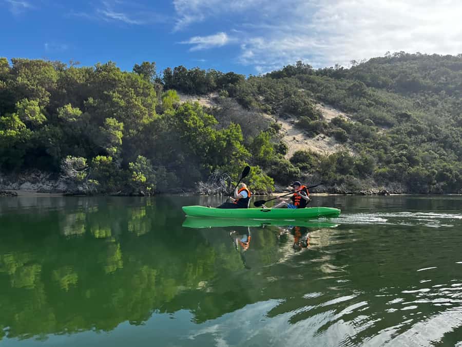 CANOEING IN SEDGEFIELD AT OYSTERS EDGE, GARDEN ROUTE - Sedgefield Lagoon at Oysters Edge: why this paddle feels easy