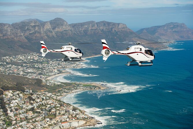 Cape Town: 25min Helicopter Flight with Complimentary Boat Cruise - Atlantic coast first, then the Peninsula crossing