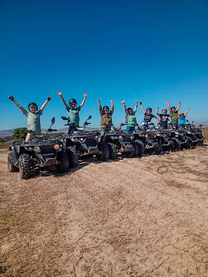 CAPE TOWN: OSTRICH RANCH QUAD BIKE RIDE & OSTRICH TOUR - The views: Table Mountain and the Winelands from a different angle