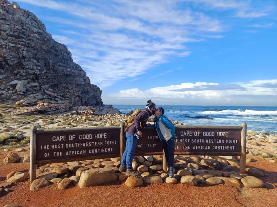 Cape Town .Penguin & Cape of good hope Half day Share Tour - How the ride works, from hotel pickup to Muizenberg color photos