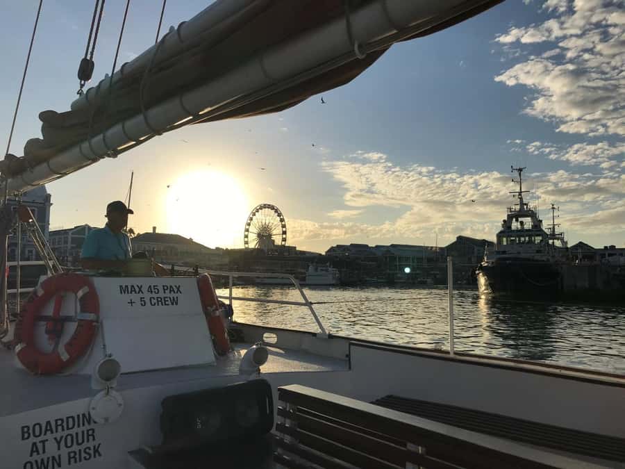 Cape Town: Sunset Cruise from V&A Waterfront with Bubbly - Granger Bay with Table Mountain in the background