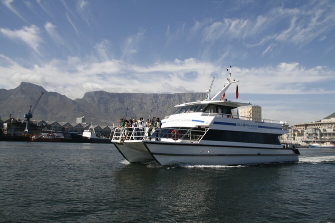 Champagne Cruise (Pre-Sunset) from Cape Town - The included sparkling wine and the marine commentary