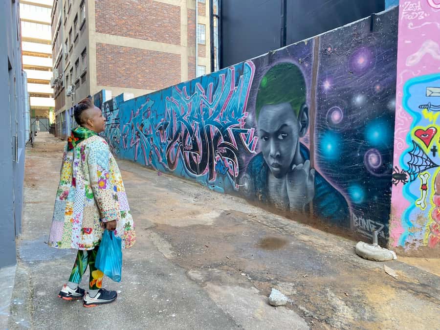 Colours of Johannesburg: A Graffiti & Street Art Tour - Maboneng Precinct: tags, murals, and an aerial-view moment