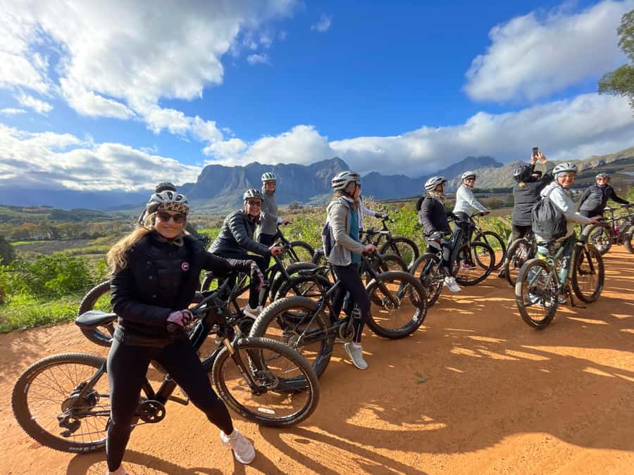 E-Bike Stellenbosch Winelands - Full Day Private Tour - Getting your E-bike ready at Banhoek Chilli Oil