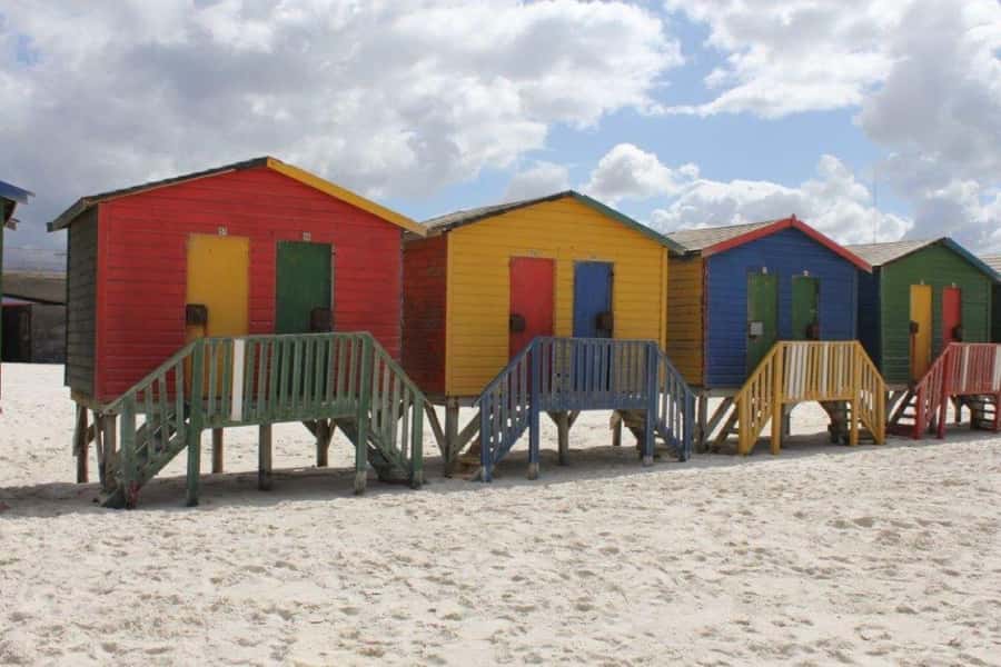 Fascinating Cape Peninsula Experience (private & exclusiv) - Muizenberg beach and its colorful changing cubicles