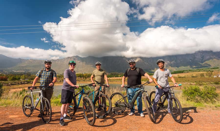 Franschhoek: Private E-bike Ride & Wine Experience - Grand Provence Estate: the tasting stop with art and sculptures