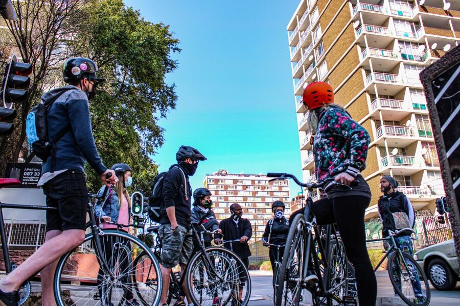 Johannesburg: Inner City Guided Cycling Tour - Ellis Park Stadium and the Big-Name Landmark Moment