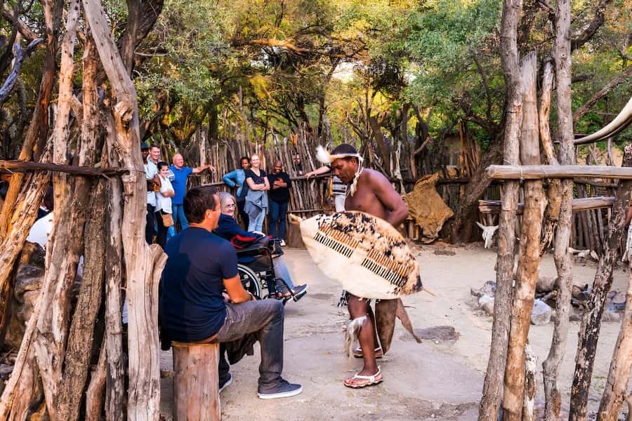 Lesedi Cultural Village with lunch or dinner cultural food - The homesteads you walk through, and why replicas can still work