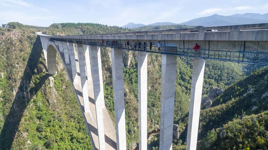 PLETTENBERG BAY: Bloukrans Bridge Skywalk Tour and HangOut - Getting started at Bloukrans Bungy: meeting, gear, and guidance