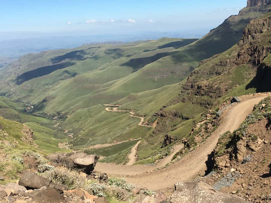Private Sani Pass Classic Tour: High value for money - Sani Pass drive: gravel corkscrew bends with a safety-first guide