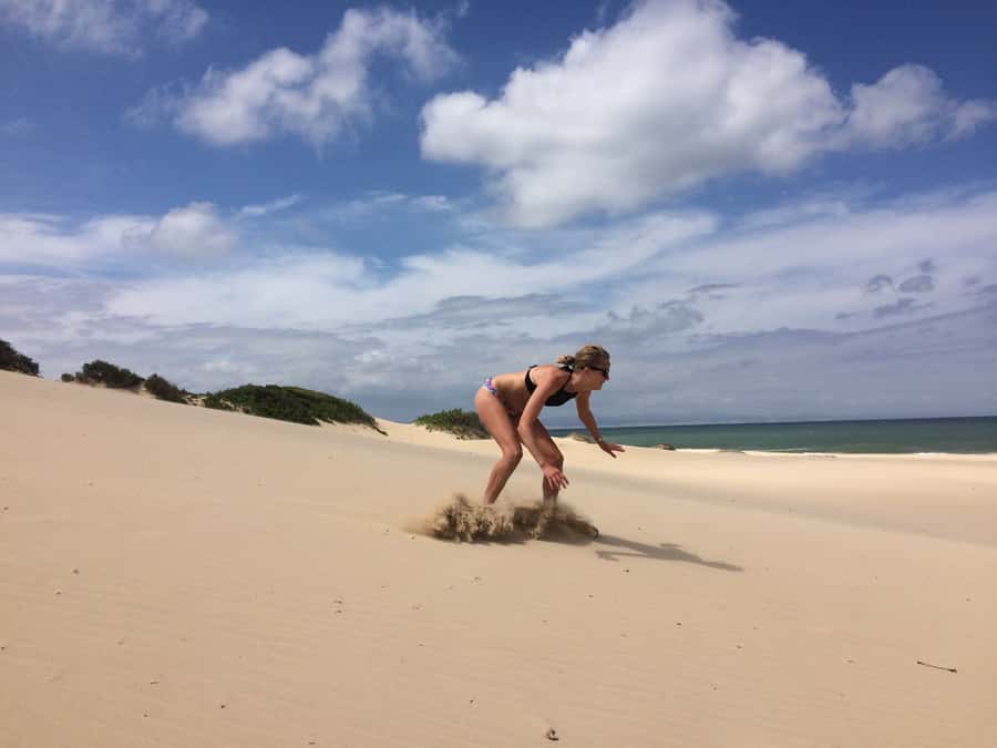 Sandboarding Jeffreys Bay - Standing Boards vs Sitting Sand Surfing Boards