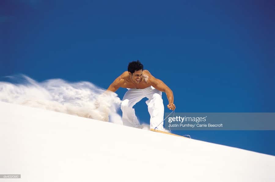 Sandboarding with jeep - drive uphill - Key highlights at Atlantis Dunes with a Jeep uphill