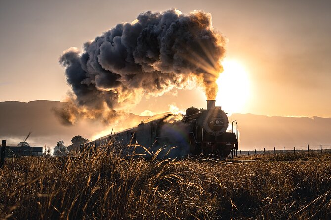 Steam Train to Elgin Railway Market - Rolling out of Cape Town, Table Mountain views in morning and evening